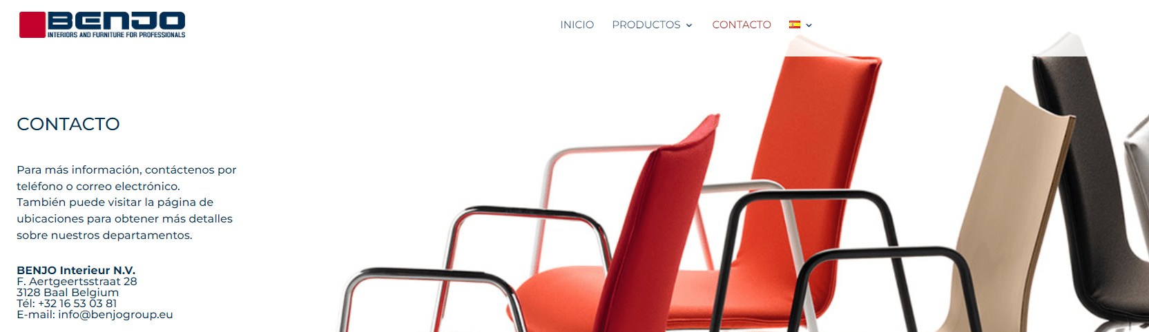Desarrollo de web-catálogo para Benjo Seating