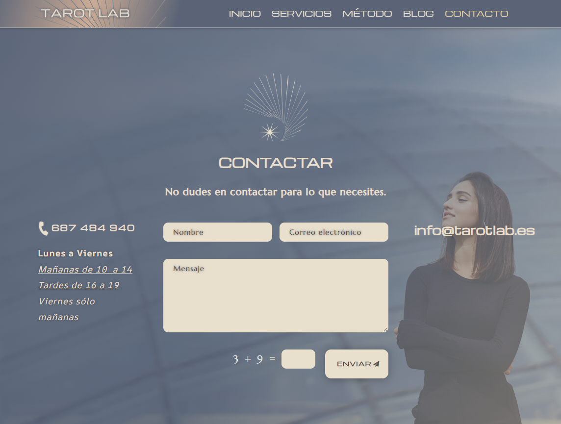 Desarrollo web para TarotLab con el programa Kit Digital
